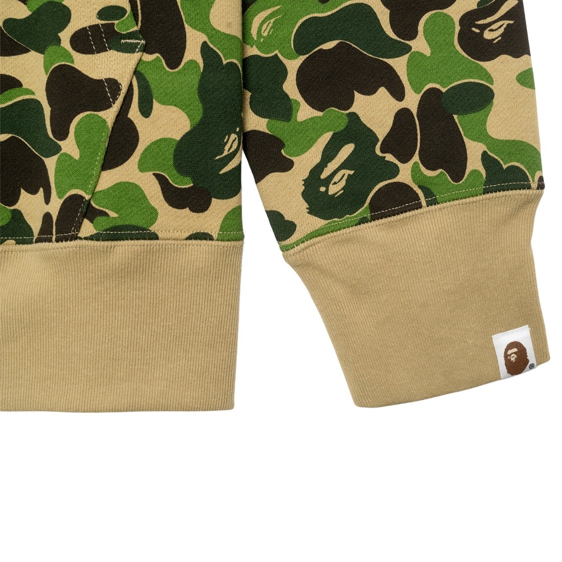 A Bathing Ape Men ABC Camo 2nd Ape Wide Pullover Hoodie green