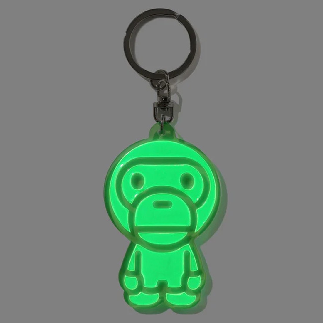 A Bathing Ape Baby Milo Reflective Keychain green