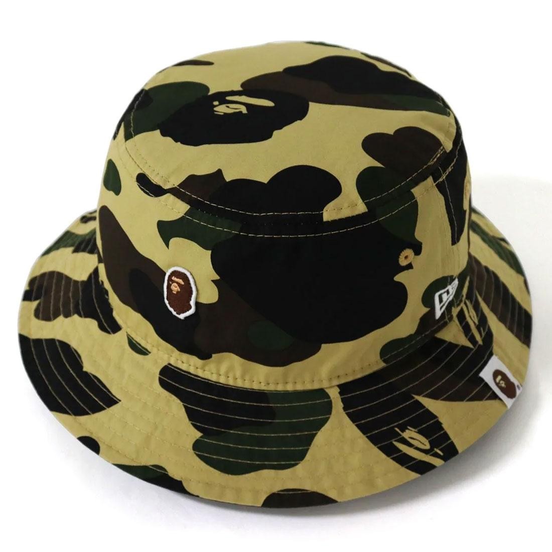 A Bathing Ape New Era 1st Camo Bucket Hat yellow