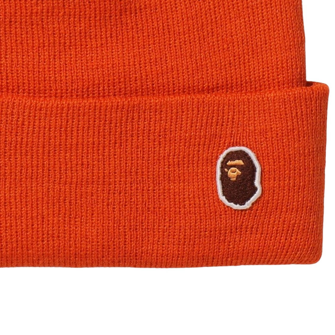 A Bathing Ape Ape Head One Point Knit Cap orange