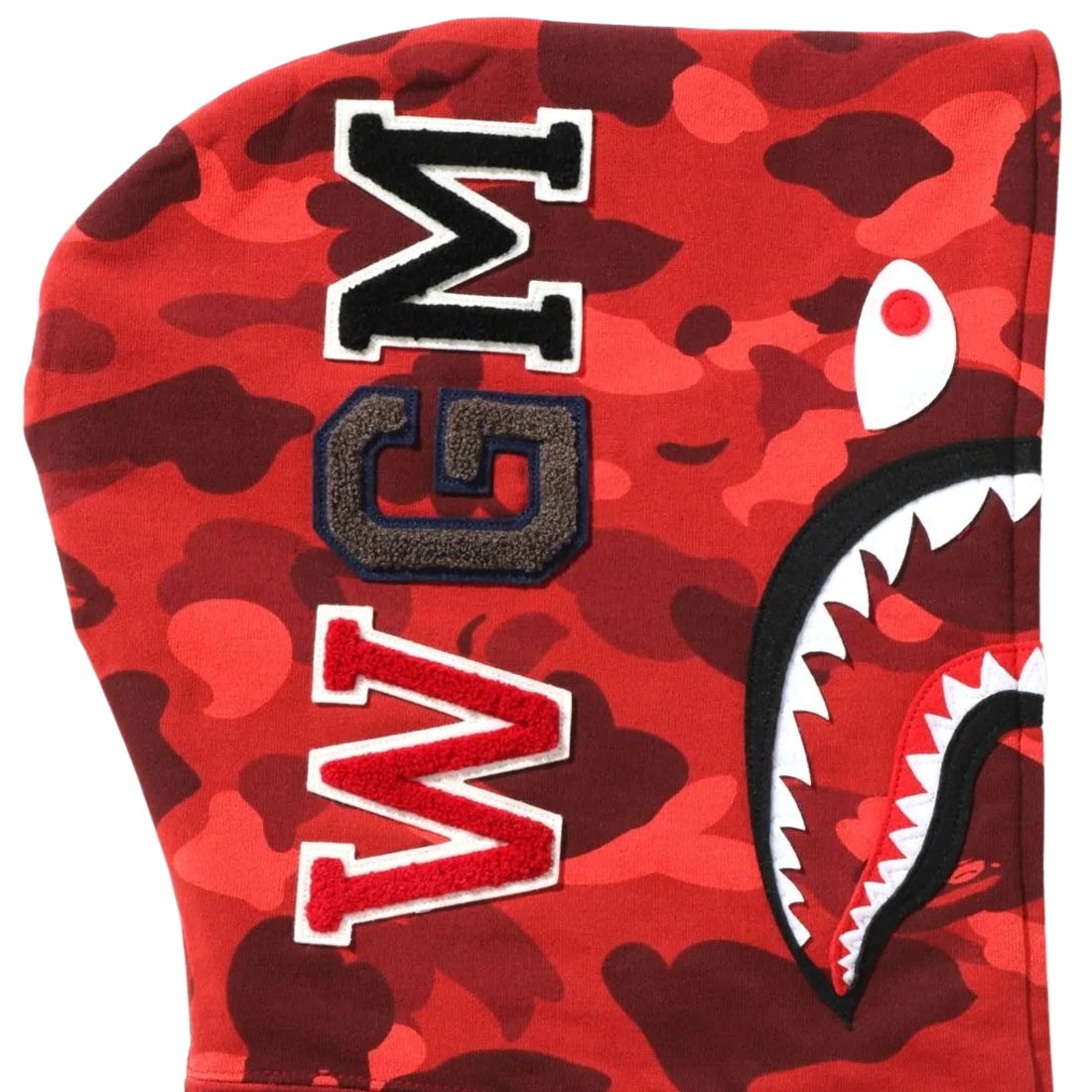 BAPE Color Camo 1/2 Shark Full Zip Hoodie Red Camo Men's - US