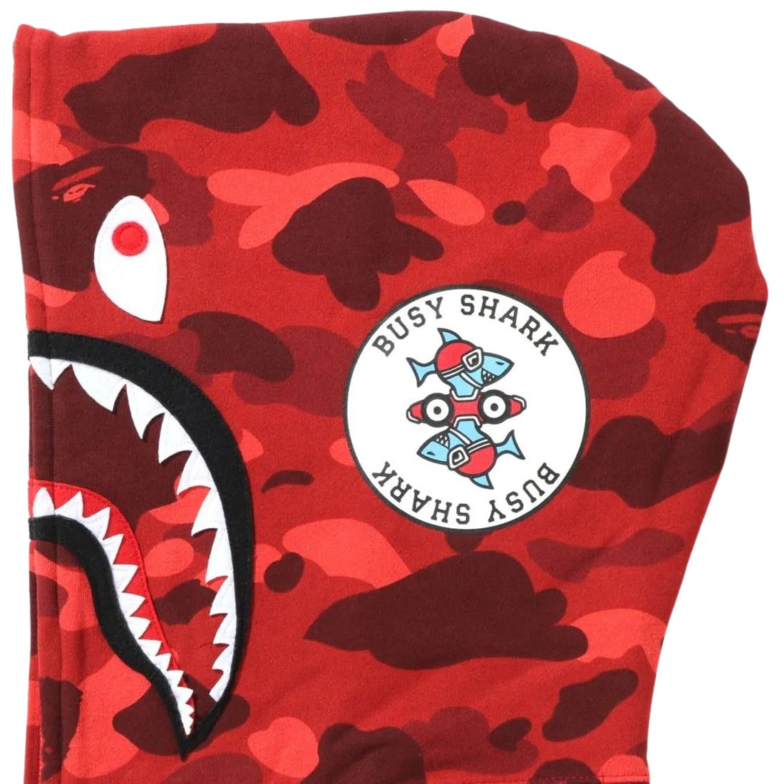 BAPE Color Camo Shark Full Zip Hoodie Red Men's - US