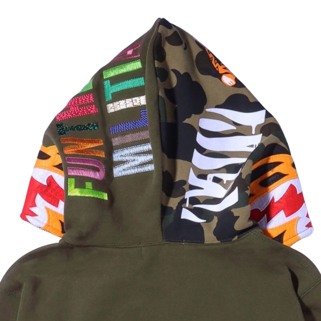 A Bathing Ape Men Tiger Full Zip Hoodie olive olive drab