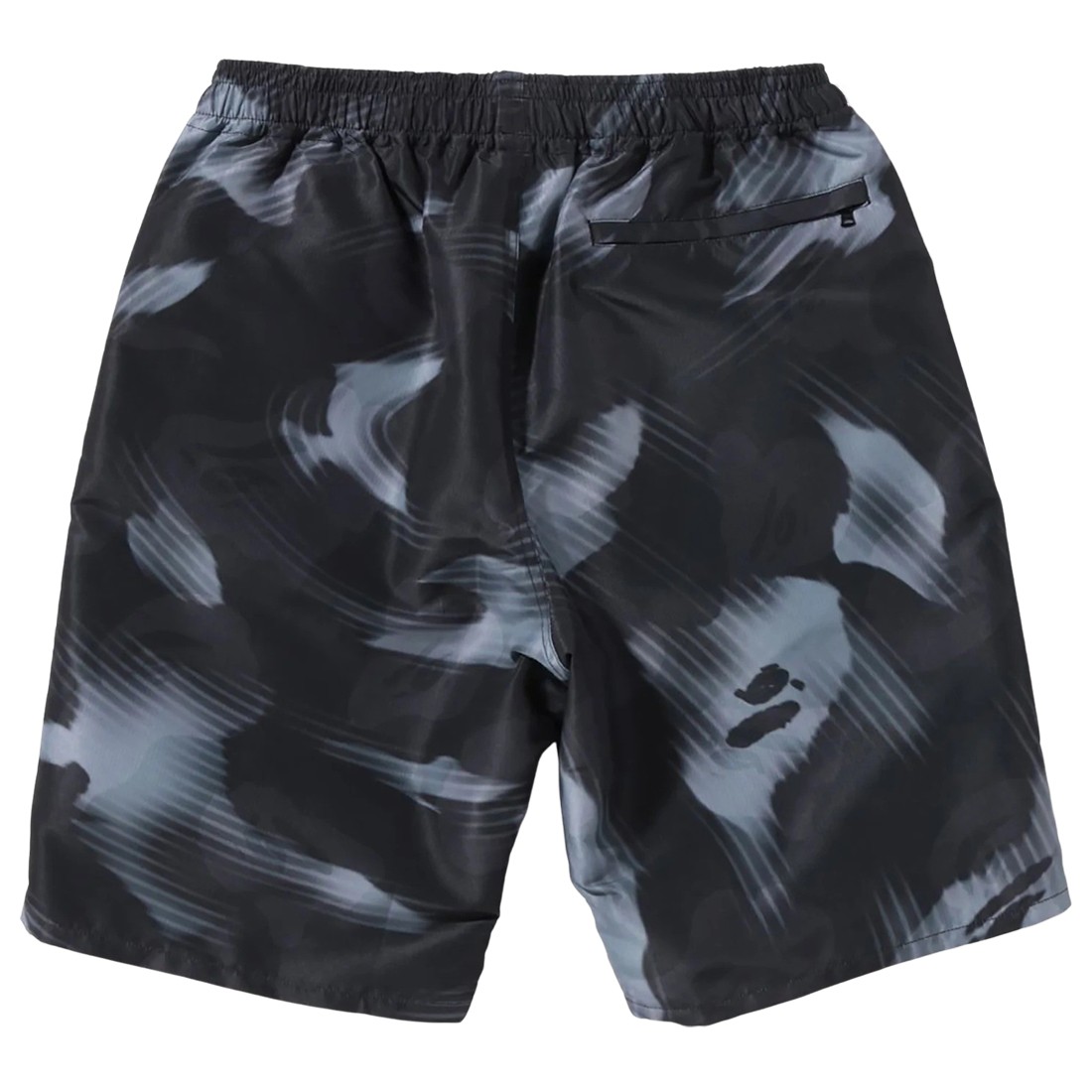 A Bathing Ape Men Stroke Camo Beach Shorts (black)