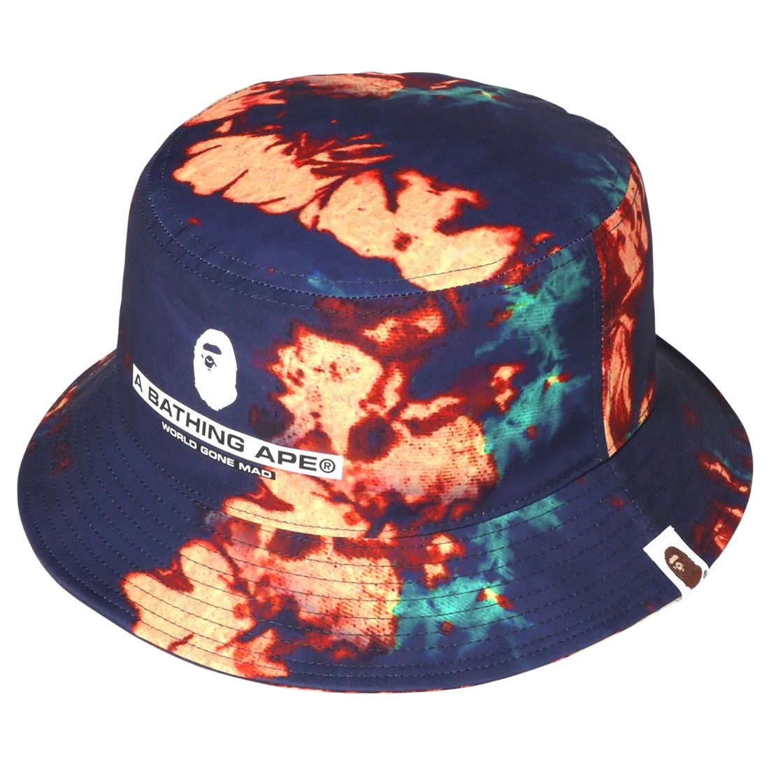 A Bathing Ape Tie Dye Bucket Hat navy