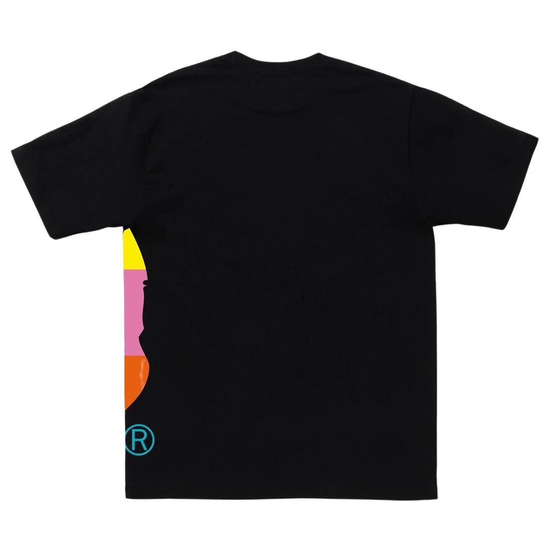 A Bathing Ape Men Color Block Side Big Ape Head Tee black multi