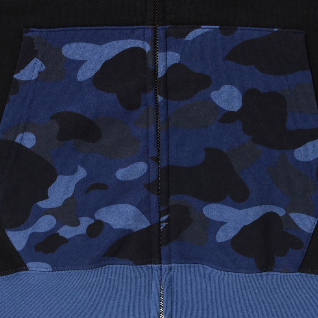 A Bathing Ape Men Color Camo Relaxed Fit Full Zip Hoodie navy