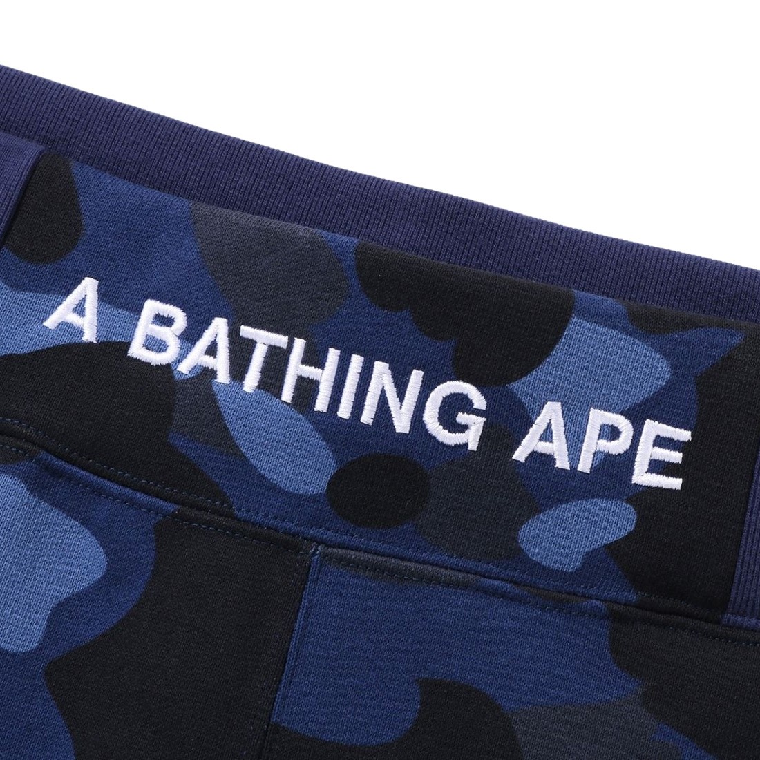 A Bathing Ape Men Color Camo Sweat Shorts navy