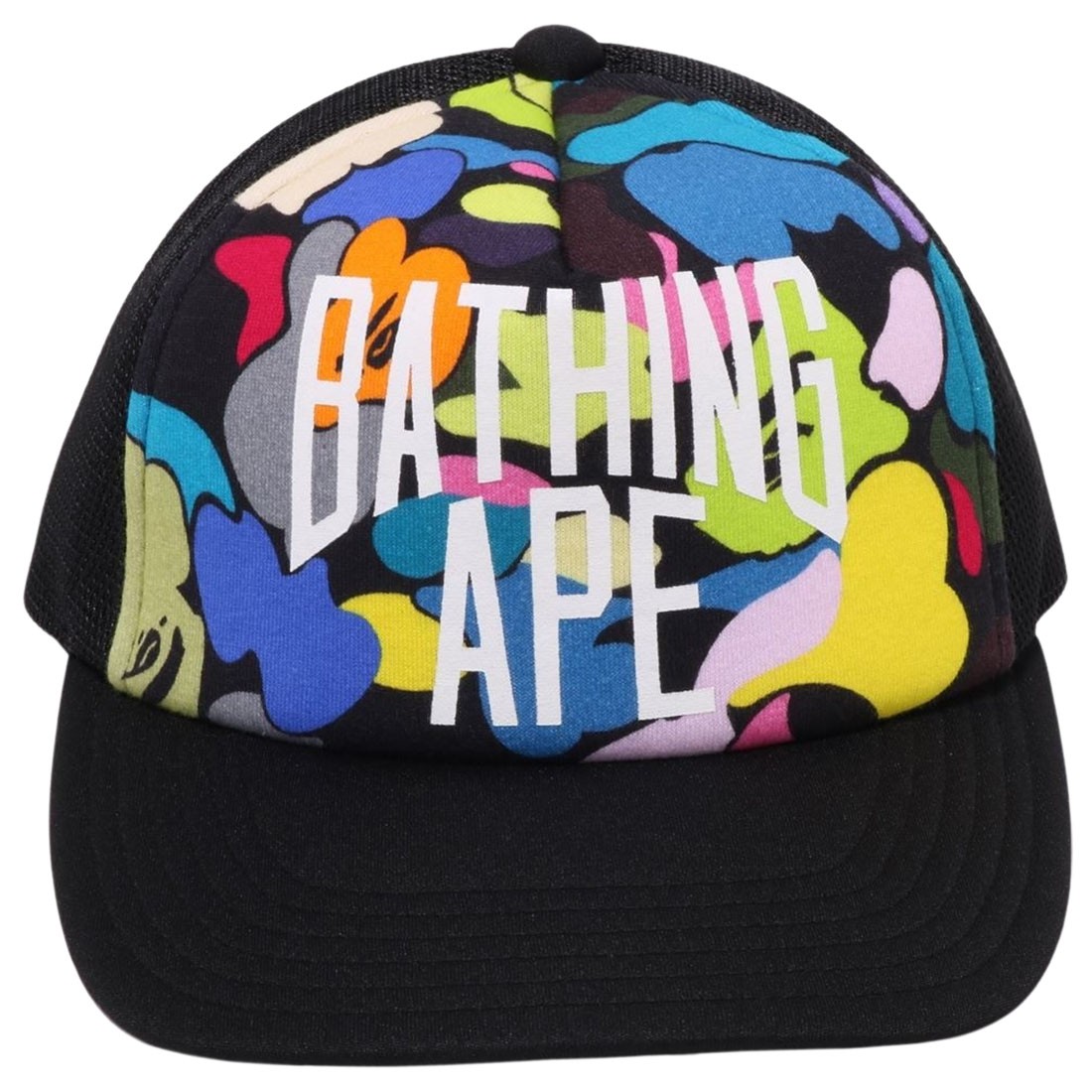 A Bathing Ape Multi Camo NYC Logo Mesh Cap (black)