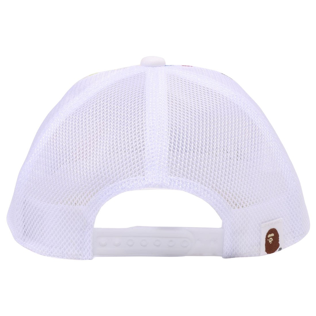 A Bathing Ape Multi Camo NYC Logo Mesh Cap white