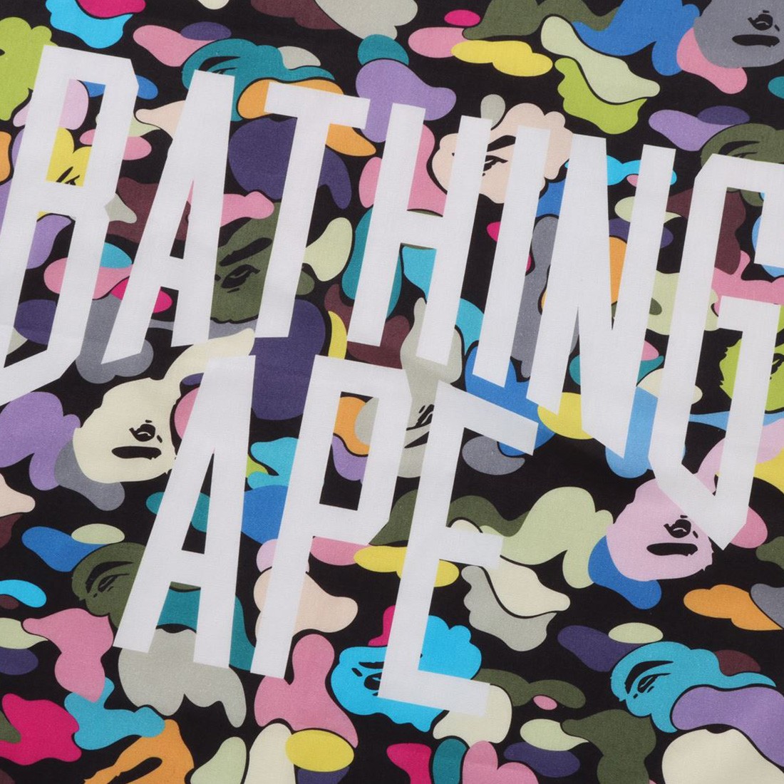 A Bathing Ape Multi Camo NYC Logo Bandana black