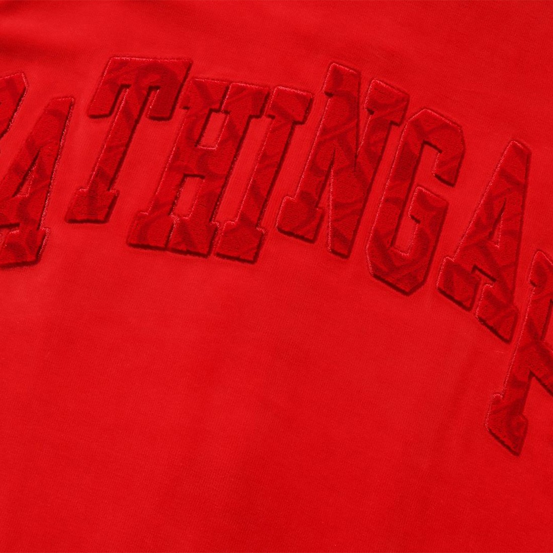 A Bathing Ape Men Metal Logo Pin Track Jacket red