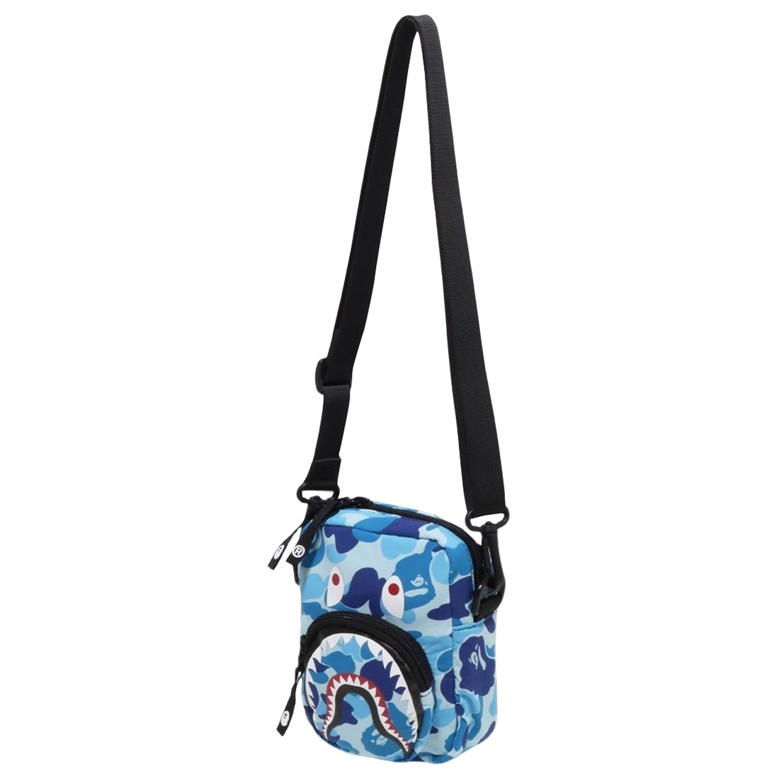 A Bathing Ape ABC Camo Shark Mini Bag blue