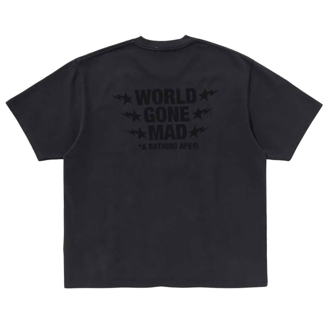 A Bathing Ape Men WGM Garment Dyed Relaxed Fit Tee (black)