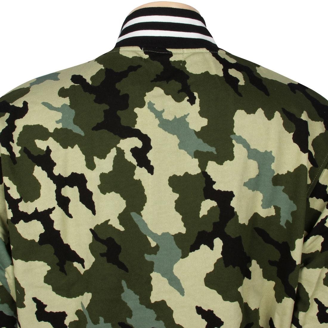 camouflage-print zip-front hoodie