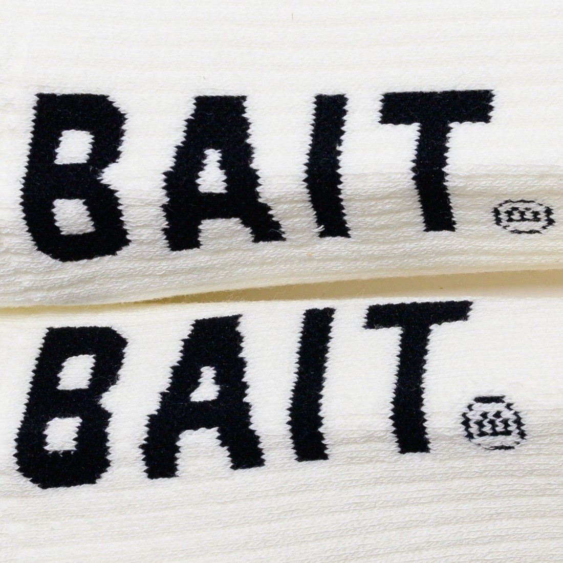 BAIT Men BAIT Logo Crew Socks - Made In Japan white