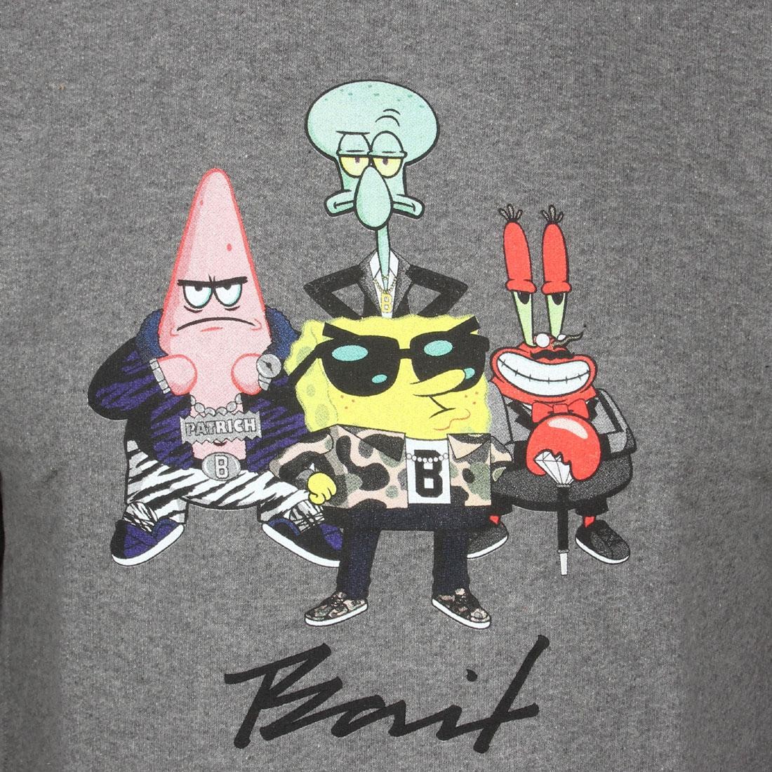 BAIT x SpongeBob Group Crewneck (gray / gunmetal / heather)