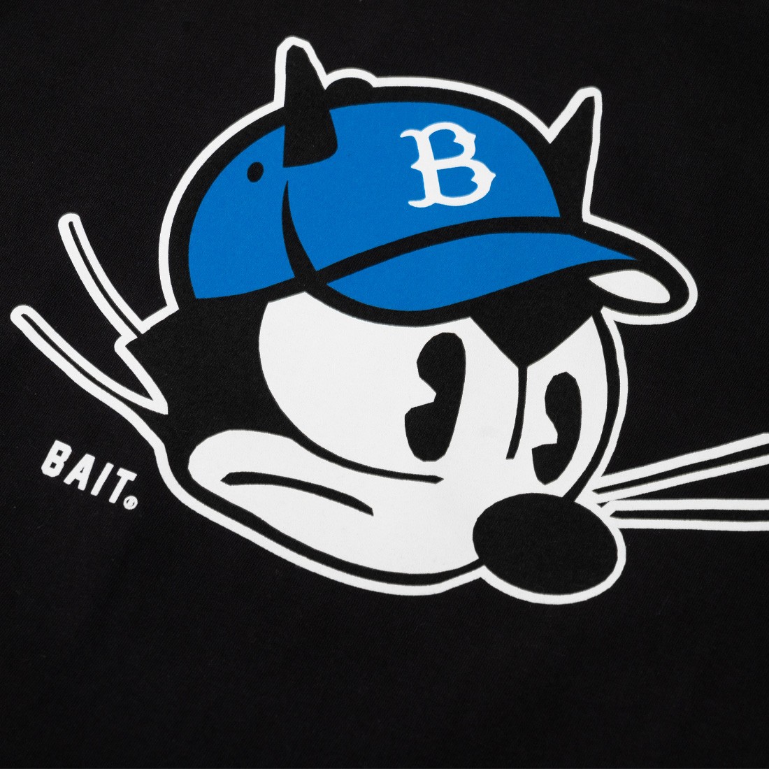 bait x felix the cat men baseball slugger tee black