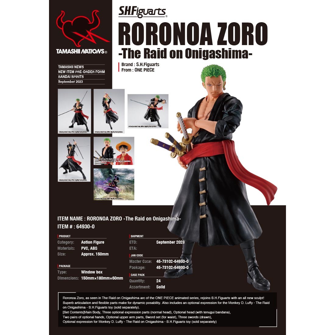 One Piece: Roronoa Zoro The Raid on Onigashima S.H.Figuarts