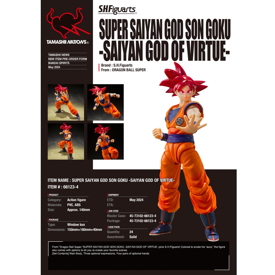 Super Saiyan God Goku - Saiyan God of Virtue - Joins the S.H.