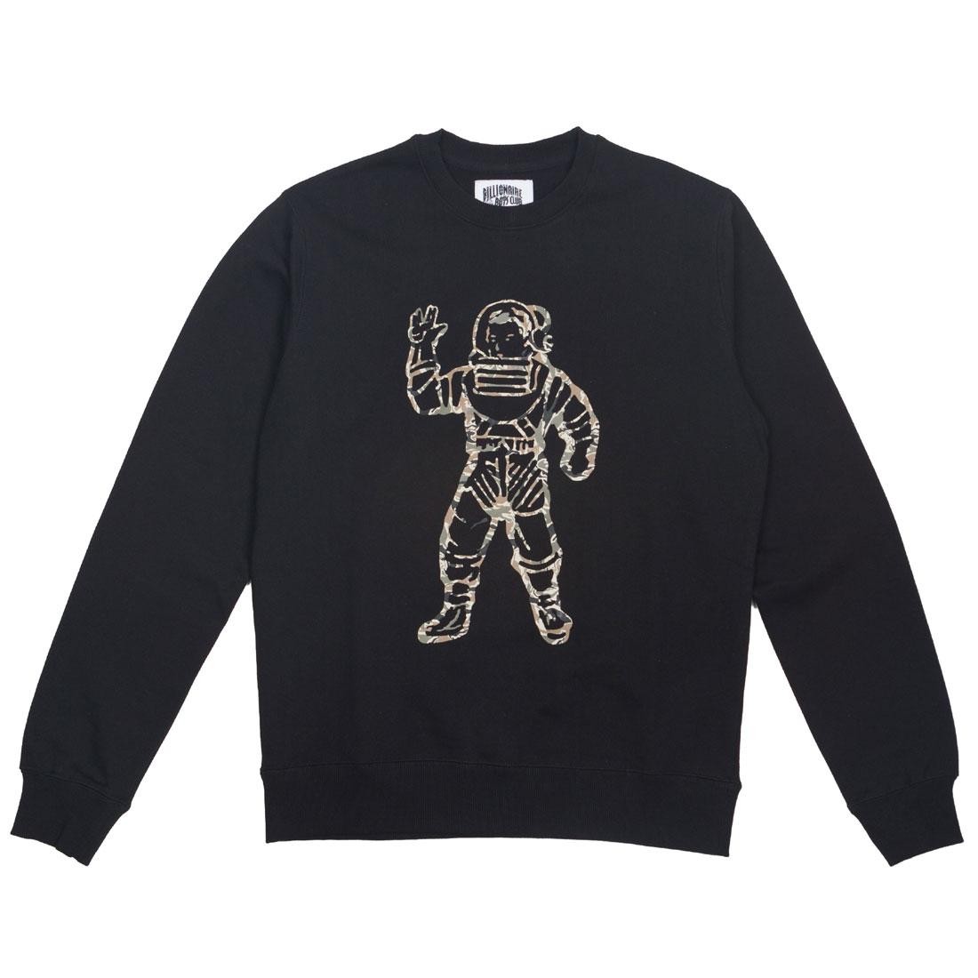 Billionaire Boys Club Men Camo Astronaut Crew Sweater black