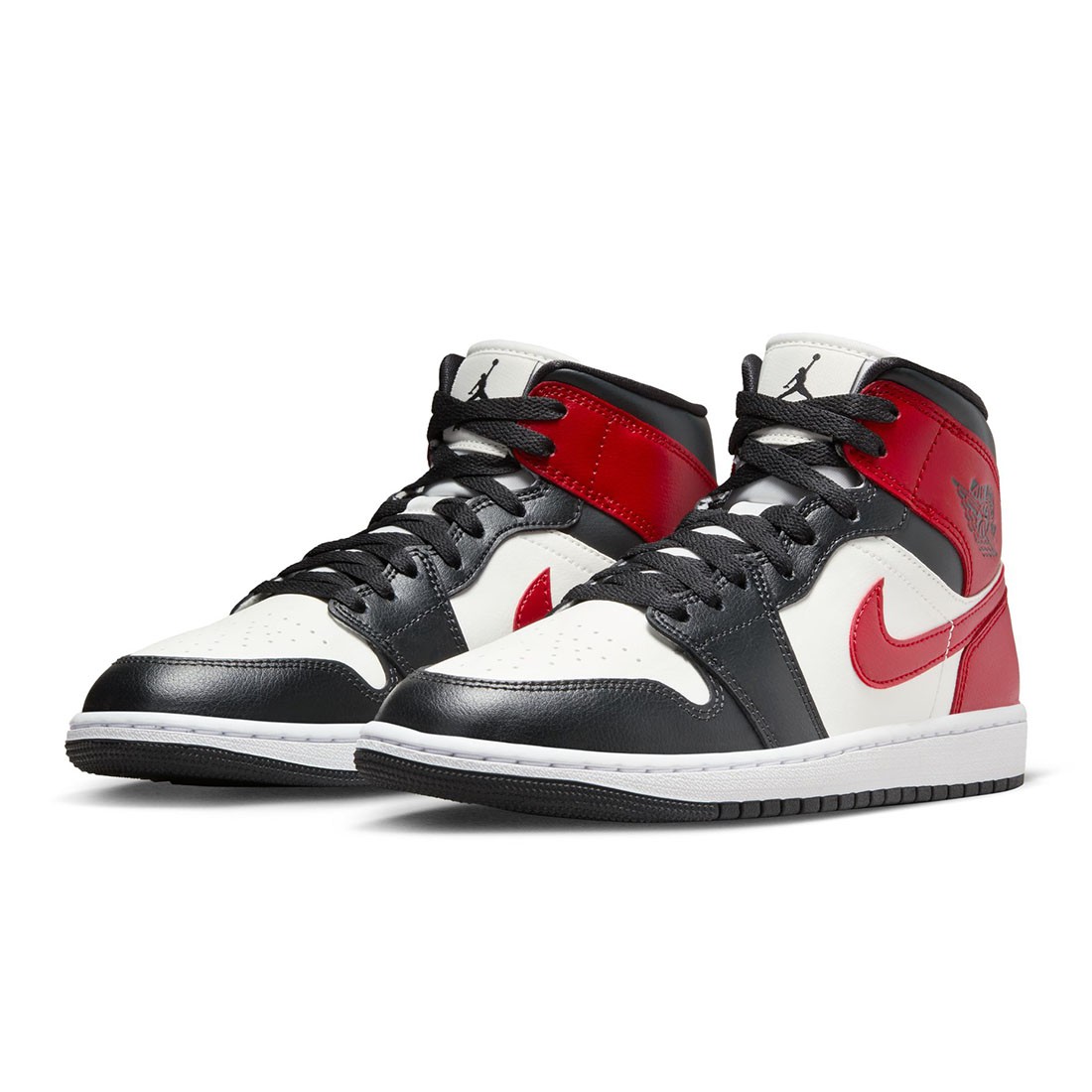 jordan women air jordan 1 mid sail gym red off noir white
