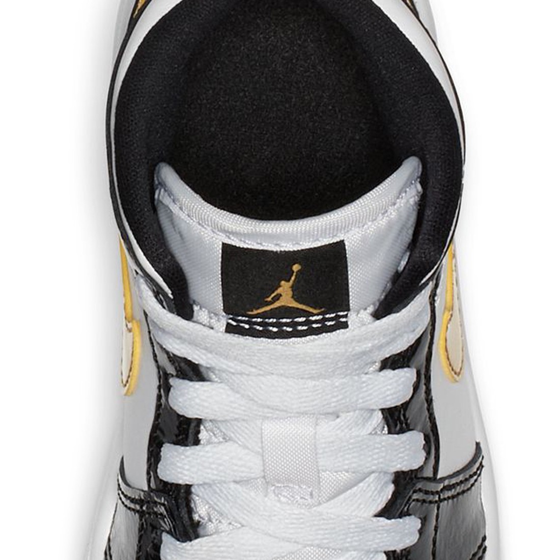 jordan little kids jordan 1 mid se black metallic gold white