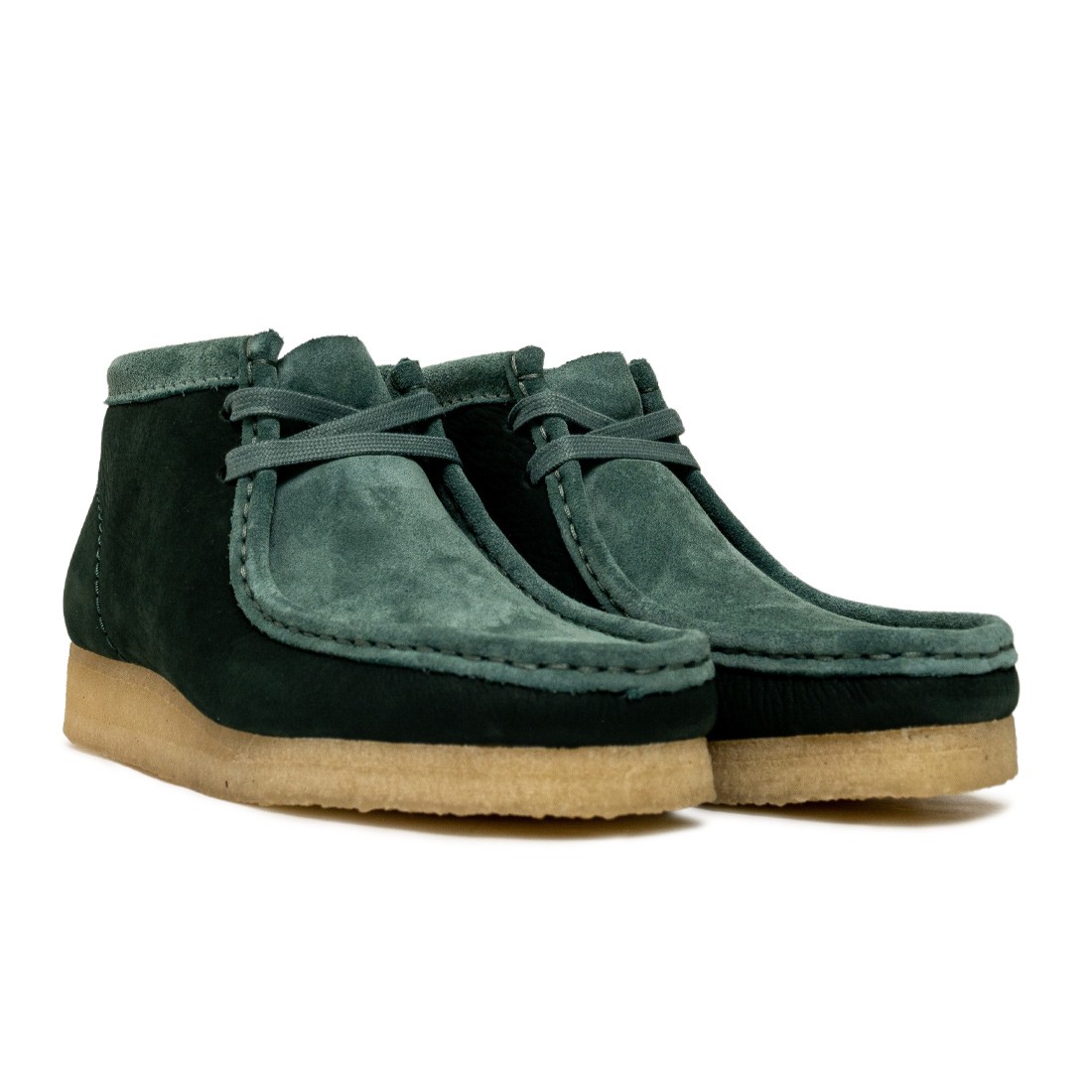 Clarks Wallabee Boot - Cactus Green Leather (Women's) - Style 26173234