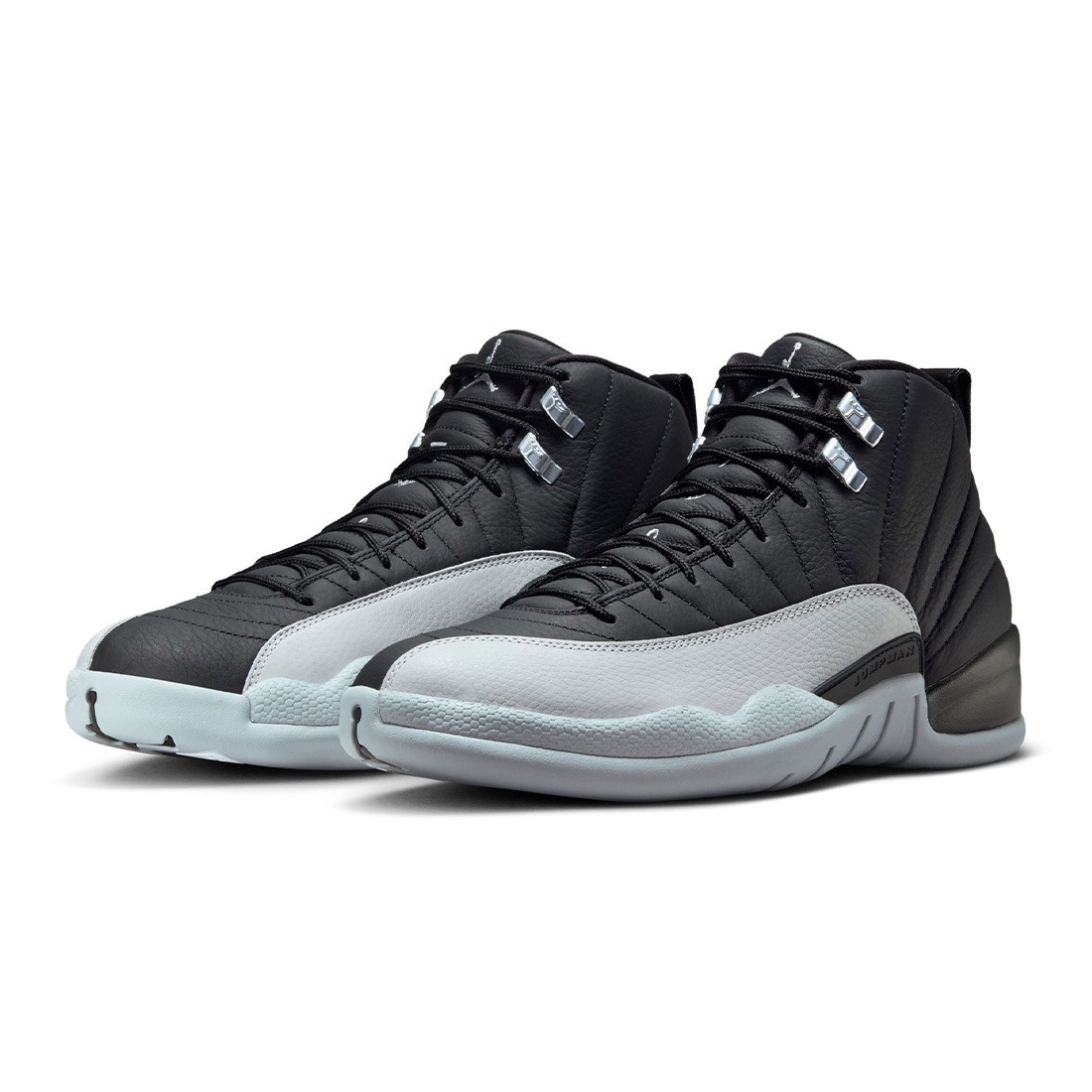 jordan men air jordan 12 retro black wolf grey white