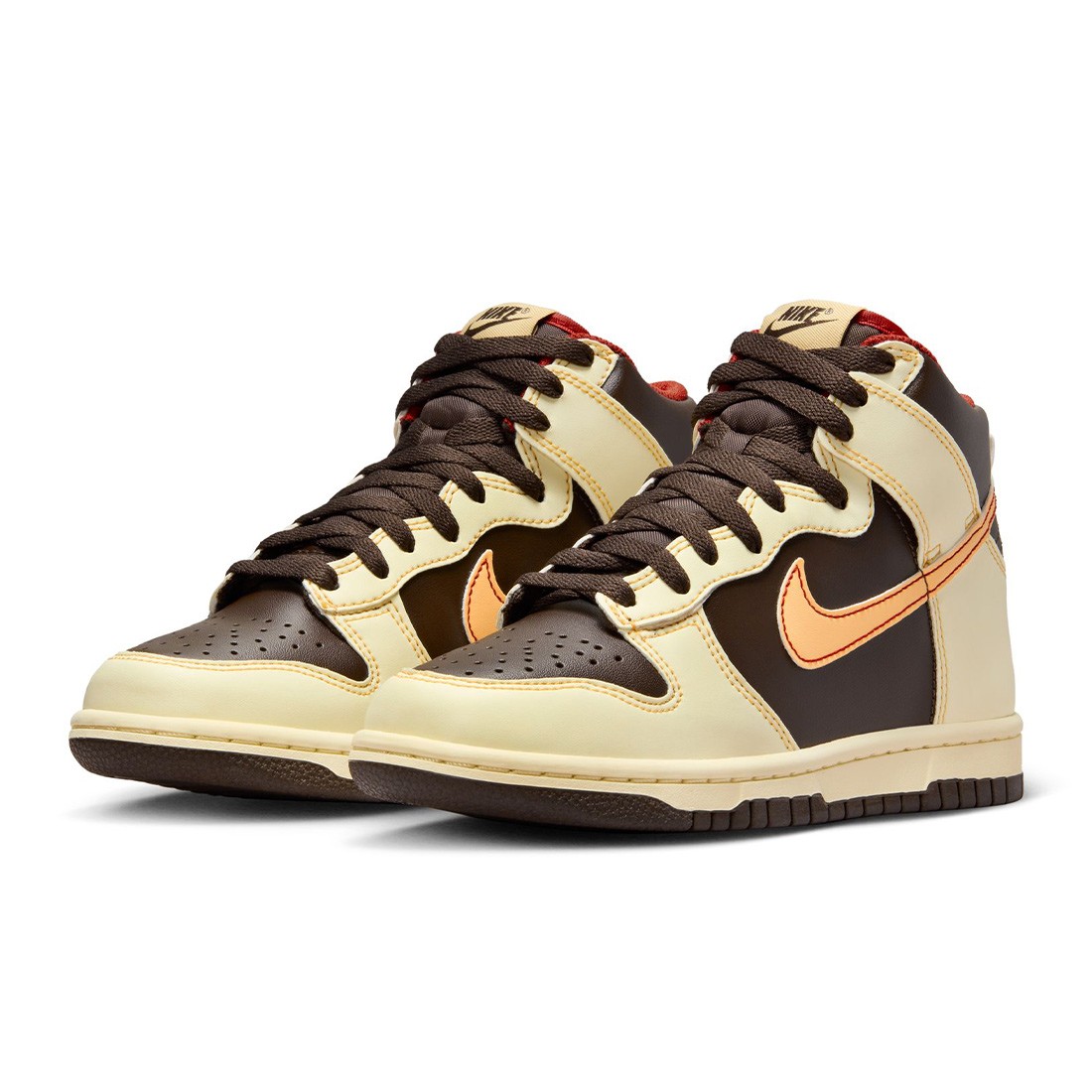 nike big kids dunk high baroque brown sesame coconut milk