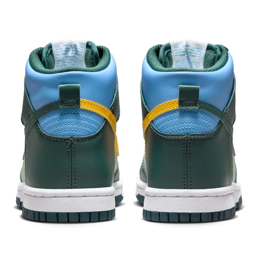 nike big kids dunk high deep jungle university gold light silver