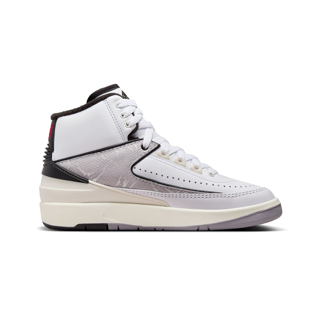 jordan big kids air jordan 2 retro white fire red black sail