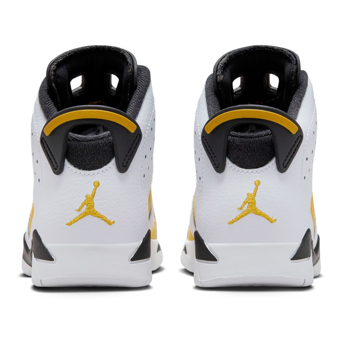 jordan little kids jordan 6 retro white yellow ochre black