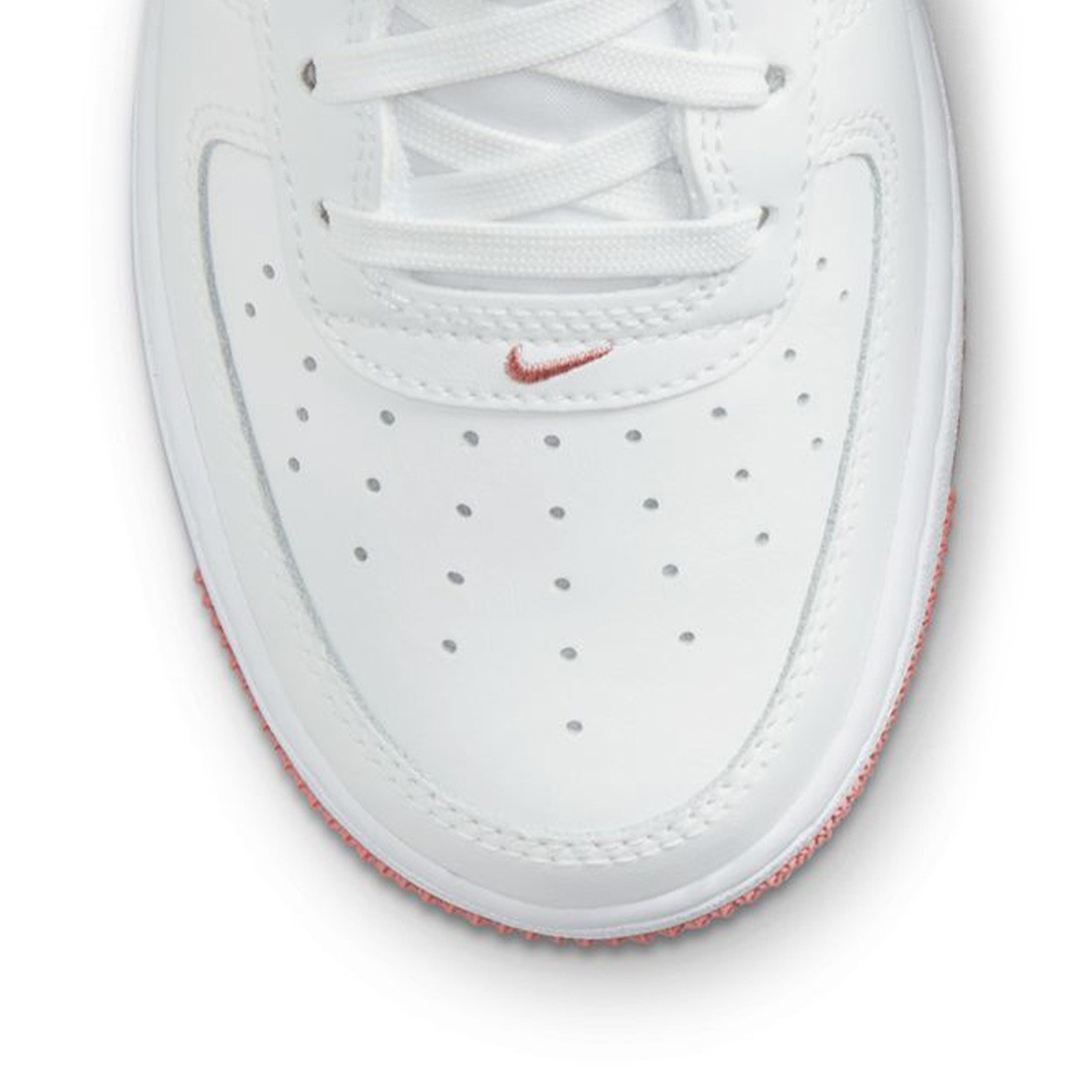 Nike Grade School Air Force 1 Summit White/Red Stardust-White