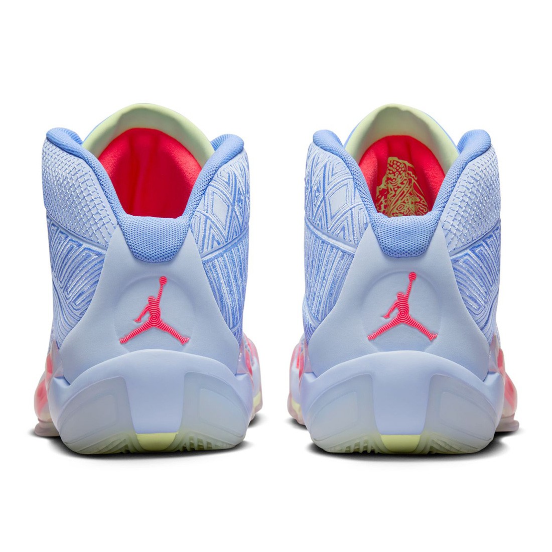 Light blue discount and red jordans