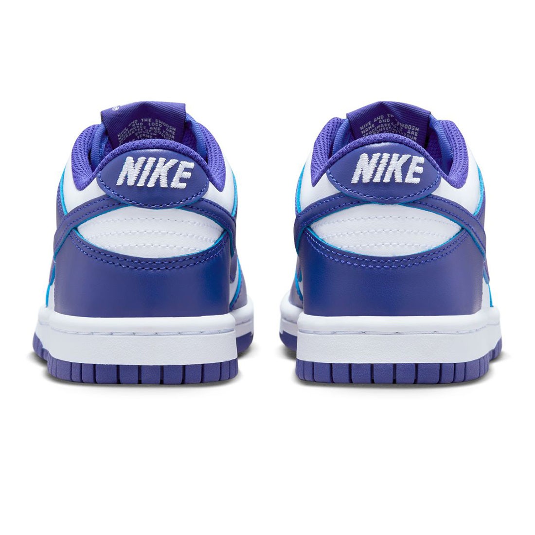 nike big kids dunk low white concord university red