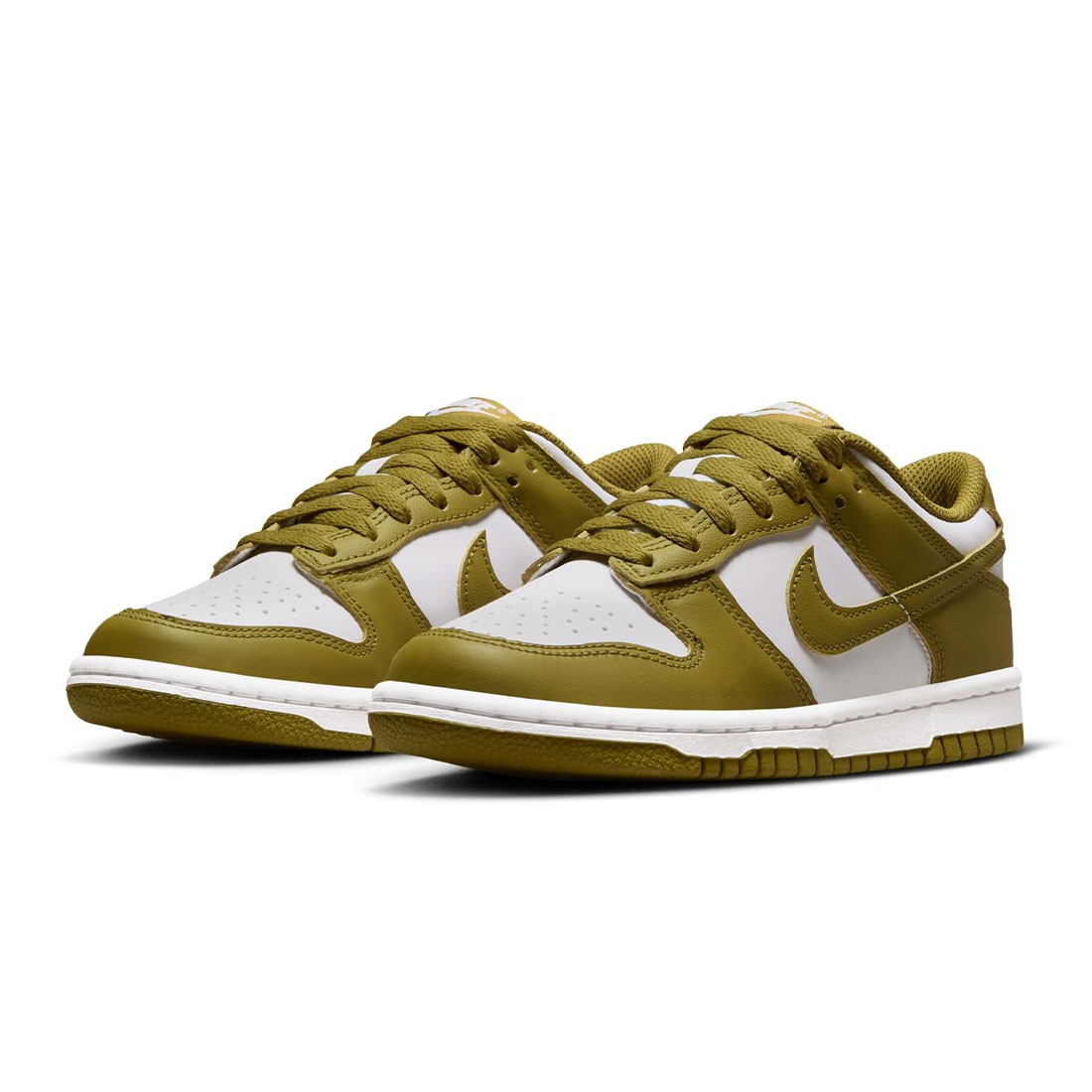 nike big kids dunk low white pacific moss