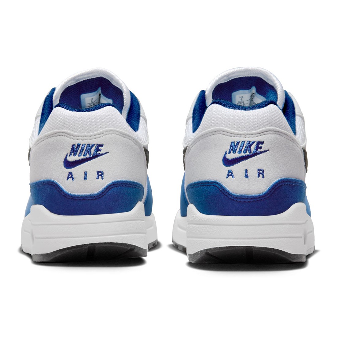 Nike Men Air Max 1 (White / Black-Deep Royal Blue)