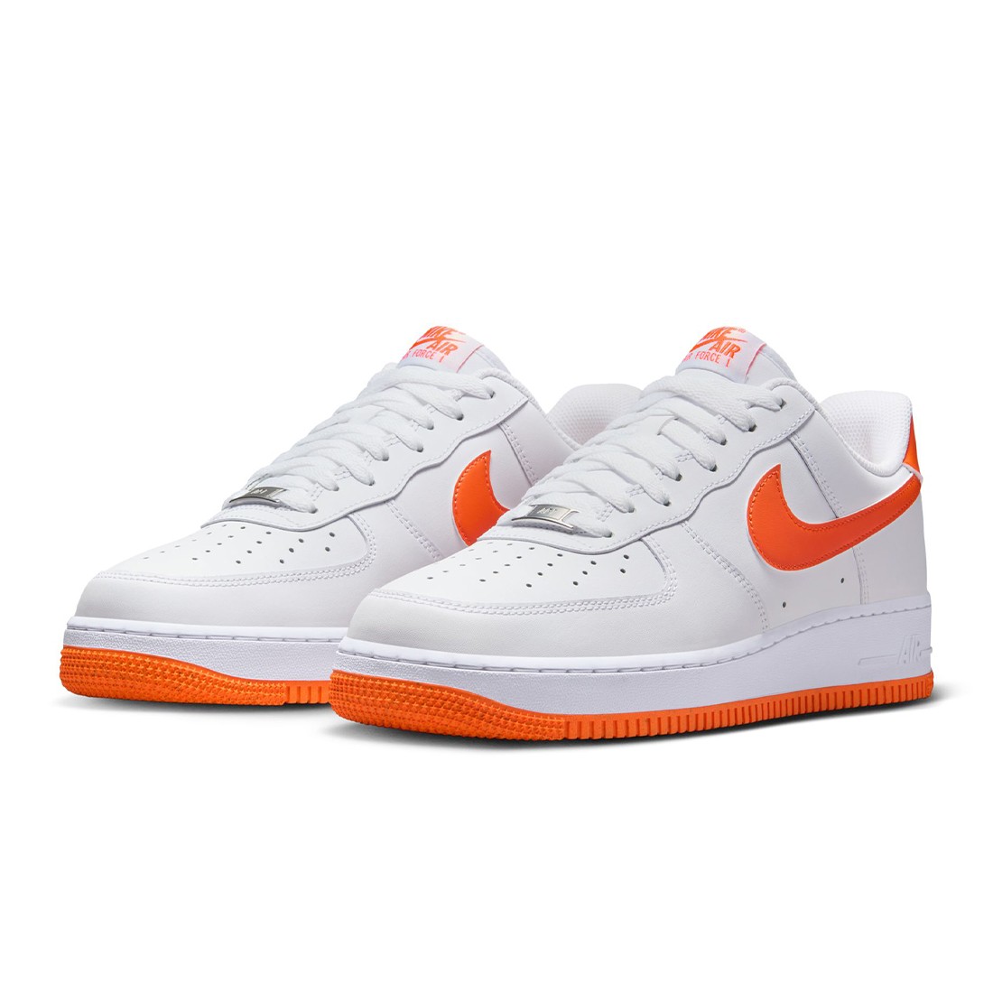 nike men air force 1 '07 white safety orange white