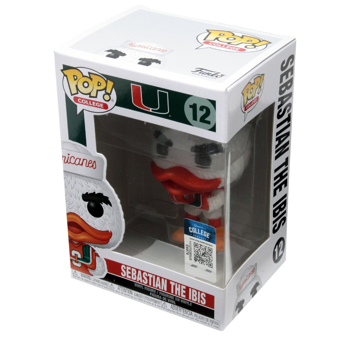 Funko Pop! Mascots: University of Miami - Sebastian The Ibis : :  Sports & Outdoors