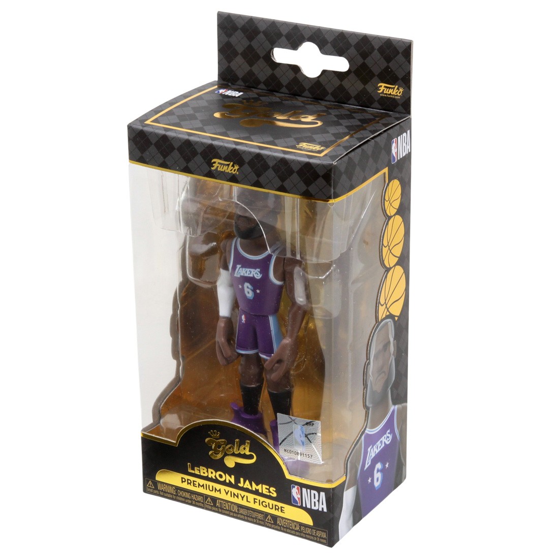 Funko Vinyl Gold 5 Inch NBA Los Angeles Lakers - LeBron James City Edition  purple