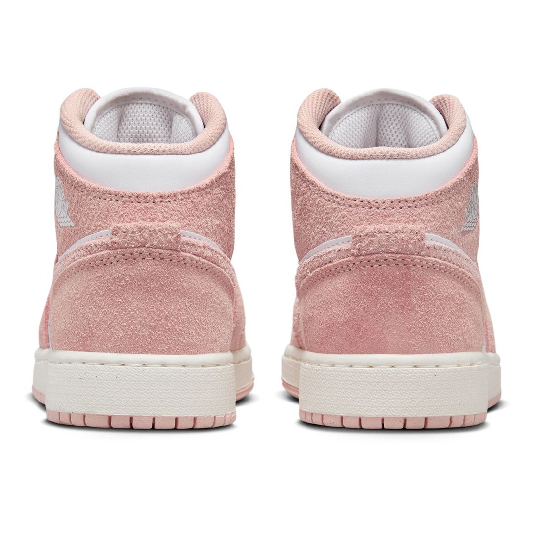 jordan big kids air jordan 1 mid se gs white legend pink sail