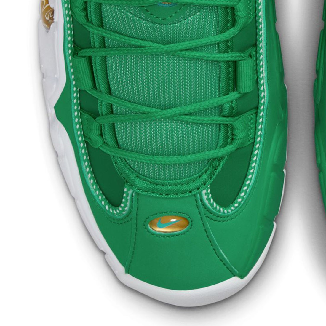 nike men air max penny stadium green metallic gold white