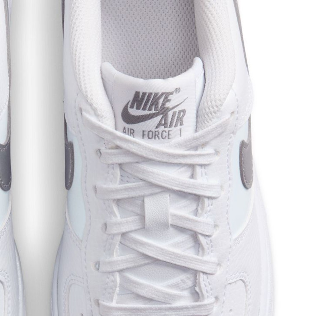 nike big kids air force 1 gs white metallic silver pure platinum