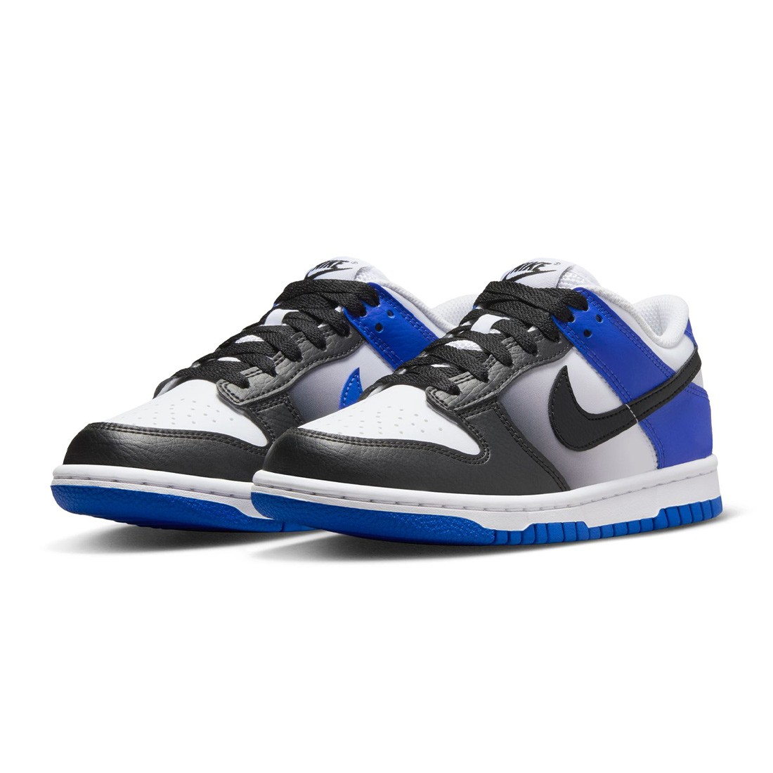 nike big kids dunk low gs game royal black white