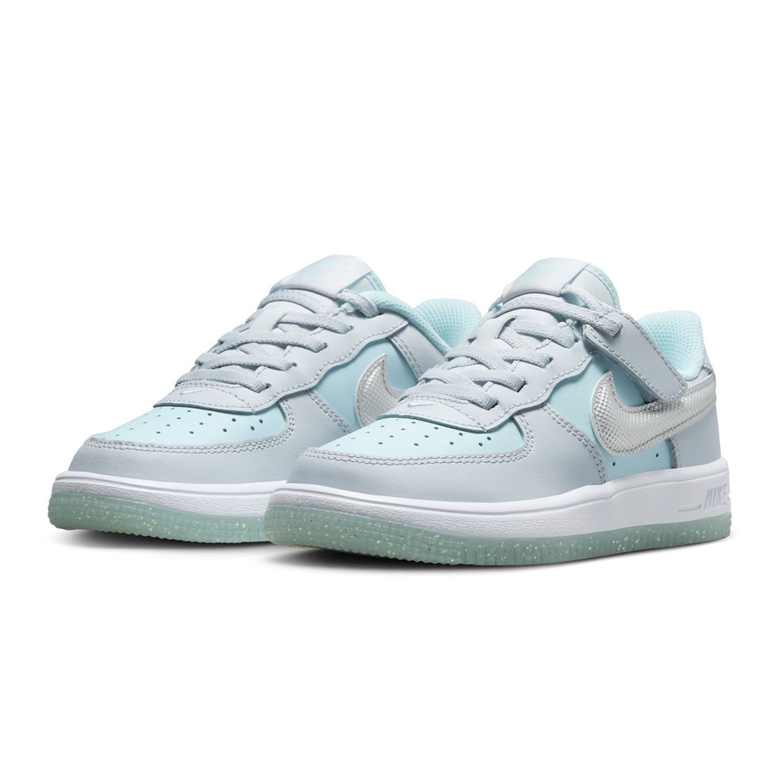 nike little kids force 1 low easyon bp pure platinum