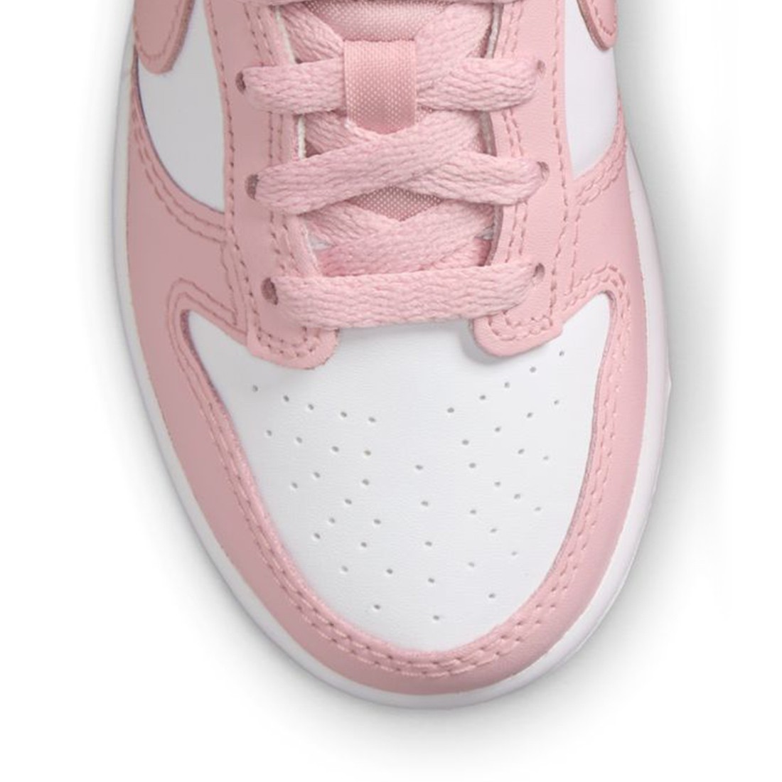 Nike Little Kids Dunk Low Bp (white / pink glaze-pomegranate)