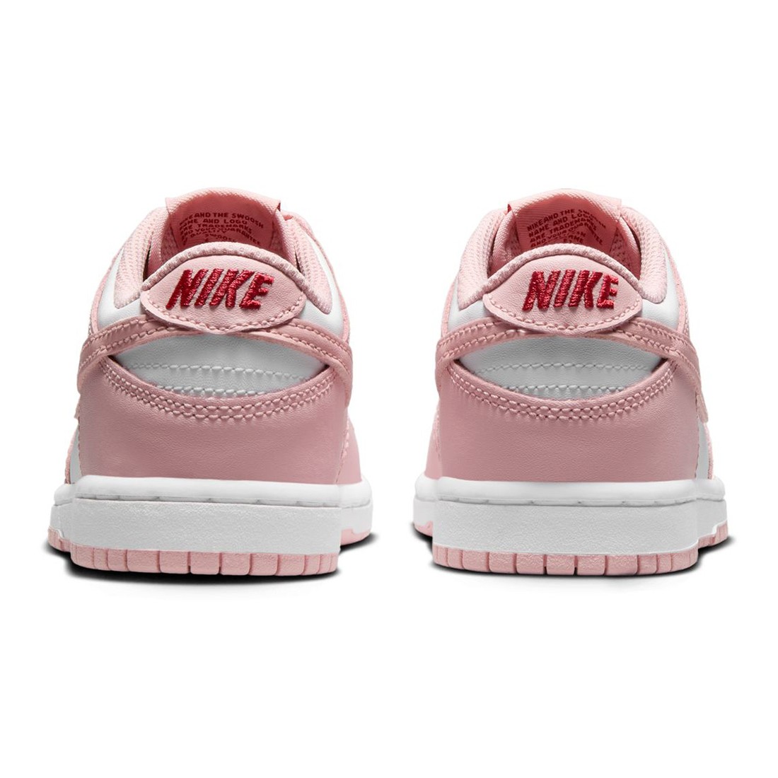 Nike Little Kids Dunk Low Bp (white / pink glaze-pomegranate)