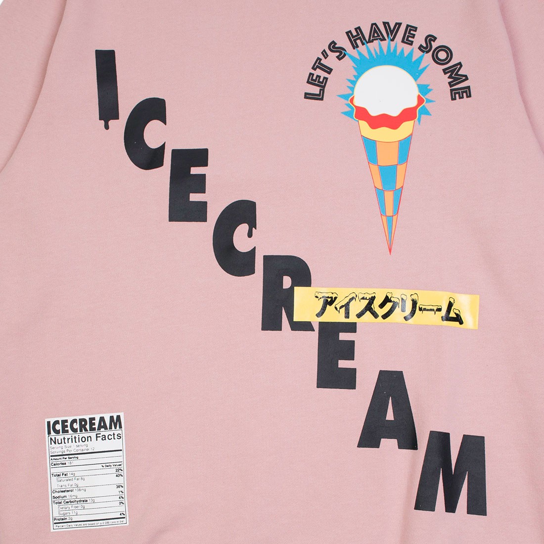 Ice Cream Men Lets Get Some Crew Sweater pink mauve