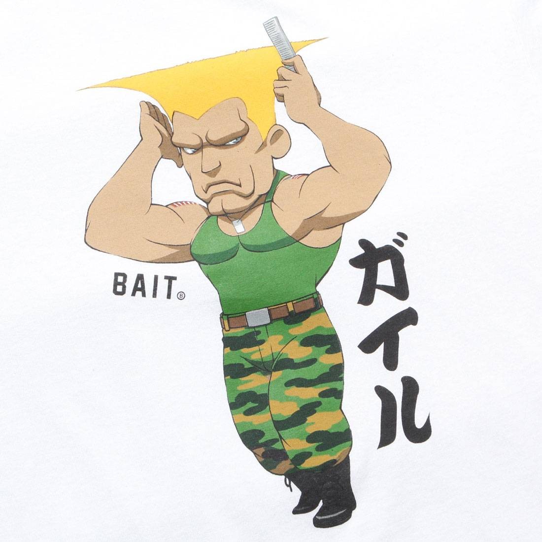 BAIT x Street Fighter Men Chibi Guile Tee white